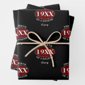 Gepersonaliseerde 40ste verjaardag van een legende inpakpapier vel (In situ)