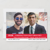 Gepersonaliseerde 40ste verjaardag voor mannen UK  Kaart (Voorkant)