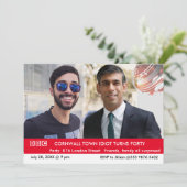 Gepersonaliseerde 40ste verjaardag voor mannen UK  Kaart (Staand voorkant)