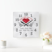 Gepersonaliseerde 40ste weddenschap-Jubileum-cadea Vierkante Klok (Huis)