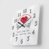 Gepersonaliseerde 40ste weddenschap-Jubileum-cadea Vierkante Klok (Hoek)