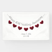 Gepersonaliseerde 40th Ruby Wedding Jubileum banne Spandoek (Horizontaal)