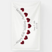 Gepersonaliseerde 40th Ruby Wedding Jubileum banne Spandoek (Verticaal)