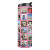 Gepersonaliseerde 42 fotocollage thermosbeker (Gedraaid links)