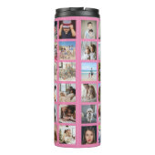 Gepersonaliseerde 42 fotocollage thermosbeker (Achterkant)