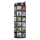 Gepersonaliseerde 42 fotocollage thermosbeker (Gedraaid links)