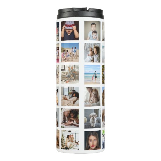 Gepersonaliseerde 42 fotocollage thermosbeker (Achterkant)