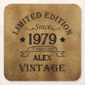 Gepersonaliseerde  45e verjaardagscadeaus kartonnen onderzetters (Voorkant)