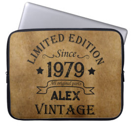 Gepersonaliseerde  45e verjaardagscadeaus laptop sleeve