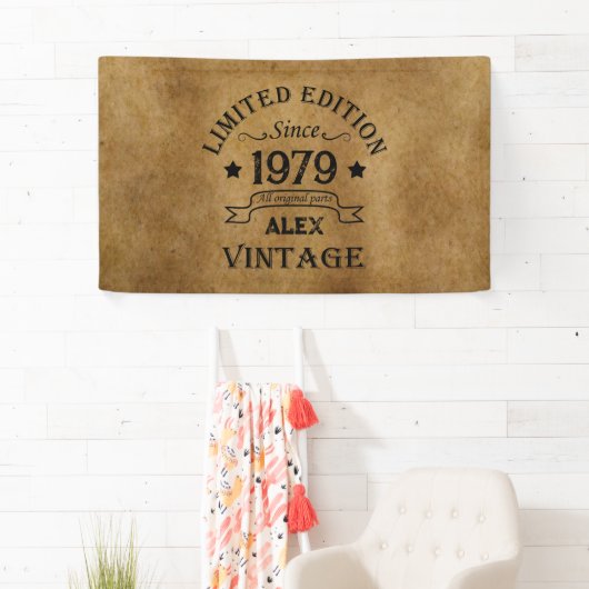 Gepersonaliseerde  45e verjaardagscadeaus spandoek (Insitu)