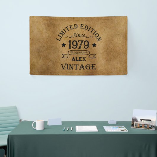 Gepersonaliseerde 45e verjaardagscadeaus spandoek (Beurs)