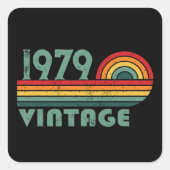 Gepersonaliseerde  45e verjaardagscadeaus vierkante sticker (Voorkant)