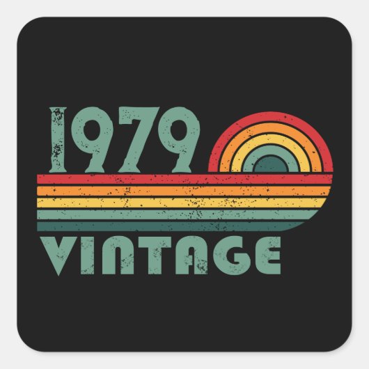 Gepersonaliseerde 45e verjaardagscadeaus vierkante sticker (Voorkant)