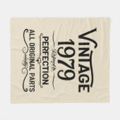 Gepersonaliseerde  45e verjaardagscadeaus zwart fleece deken (Voorkant (Horizontaal))