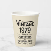 Gepersonaliseerde 45e verjaardagscadeaus zwart papieren bekers (Voorkant)