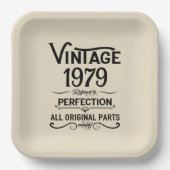 Gepersonaliseerde  45e verjaardagscadeaus zwart papieren bordje (Voorkant)