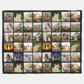 Gepersonaliseerde 48 fotocollage fleece deken (Voorkant (Horizontaal))