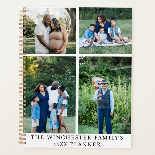 Gepersonaliseerde 4-Afbeeldingen Family Planner (Voorkant)