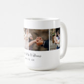 Gepersonaliseerde 4 bruiloft Fotoverhaal Collage Koffiemok (Voorkant rechts)