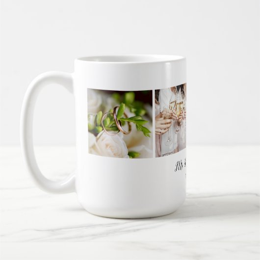 Gepersonaliseerde 4 bruiloft Fotoverhaal Collage Koffiemok (Links)