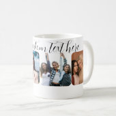 Gepersonaliseerde 4 Foto Collage Koffie Mok (Voorkant rechts)