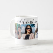 Gepersonaliseerde 4 Foto Collage Koffie Mok (Voorkant links)
