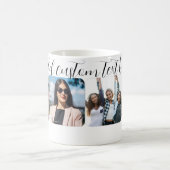 Gepersonaliseerde 4 Foto Collage Koffie Mok (Center)