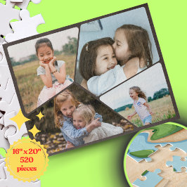 Gepersonaliseerde 4-foto collage puzzel | 16 x 20 