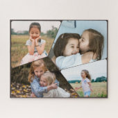 Gepersonaliseerde 4-foto collage puzzel | Aangepas (Horizontaal)