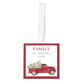 Gepersonaliseerde 4 Foto Familie Collage Kerstboom Decoratie (Voorkant)