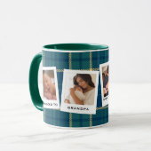 Gepersonaliseerde 4 foto gepromoveerd tot Opa Plai Mok (Voorkant links)