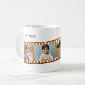 Gepersonaliseerde 4-foto oude film strip tijdlijn  koffiemok (Voorkant links)