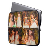 Gepersonaliseerde 4 Fotocollage Electronics Bag Laptop Sleeve (Voorkant Links)