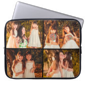 Gepersonaliseerde 4 Fotocollage Electronics Bag Laptop Sleeve (Voorkant)