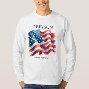 Gepersonaliseerde 4 juli Familie Reünie Matching T-shirt