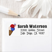 Gepersonaliseerde 4 juli Ice Cream Etiket (Insitu)