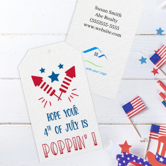 Gepersonaliseerde 4 juli Marketing Cadeaulabel