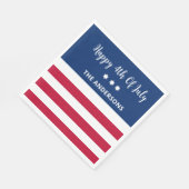 Gepersonaliseerde 4 juli papieren servetten (Hoek)