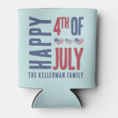 Gepersonaliseerde 4 juli Patriottische Amerikaanse Blikjeskoeler (Voorkant)