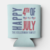 Gepersonaliseerde 4 juli Patriottische Amerikaanse Blikjeskoeler (Achterkant)