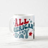 Gepersonaliseerde 4 juli Photo Dog Mok (Voorkant links)