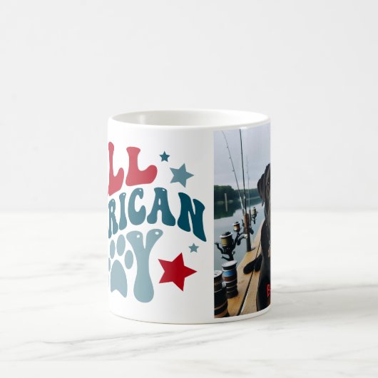 Gepersonaliseerde 4 juli Photo Dog Mok (Center)