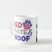 Gepersonaliseerde 4 juli Photo Dog Mok (Voorkant links)