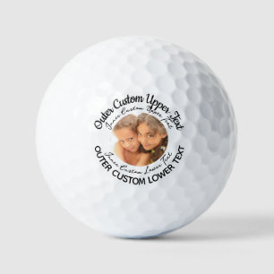 Gepersonaliseerde 4-lijn tekst Foto Logo golfballe Golfballen