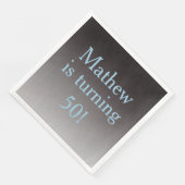 Gepersonaliseerde "50" 50e verjaardag servetten (Hoek)