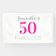 Gepersonaliseerde 50 en Fabulous Hot Pink Verjaard
