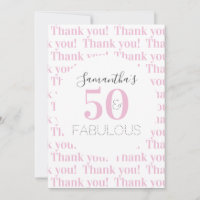Gepersonaliseerde 50 en fabulous Modern Roze