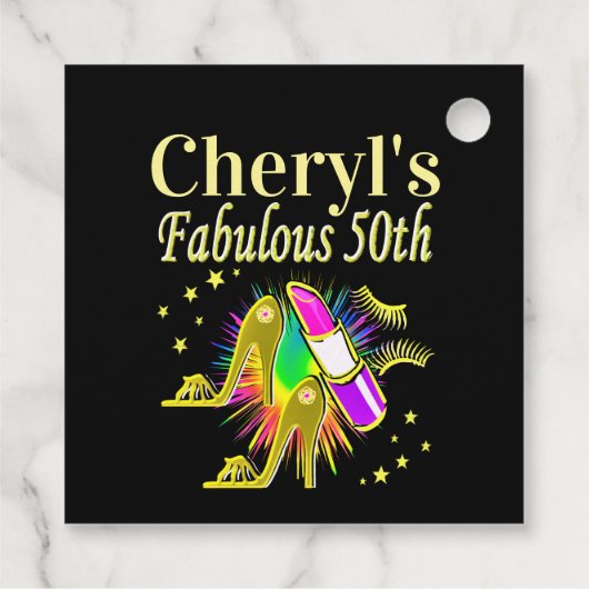 GEPERSONALISEERDE 50 EN FANTASTISCHE DIVA BEDANKJES LABELS (Achterkant)