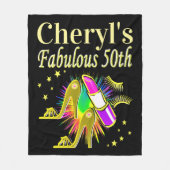 GEPERSONALISEERDE 50 EN FANTASTISCHE DIVA FLEECE DEKEN (Voorkant)