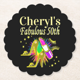 GEPERSONALISEERDE 50 EN FANTASTISCHE DIVA KARTONNEN ONDERZETTERS